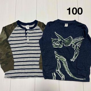 カーターズ(carter's)の2枚セット  長袖 ロンTシャツ サイズ100(Tシャツ/カットソー)