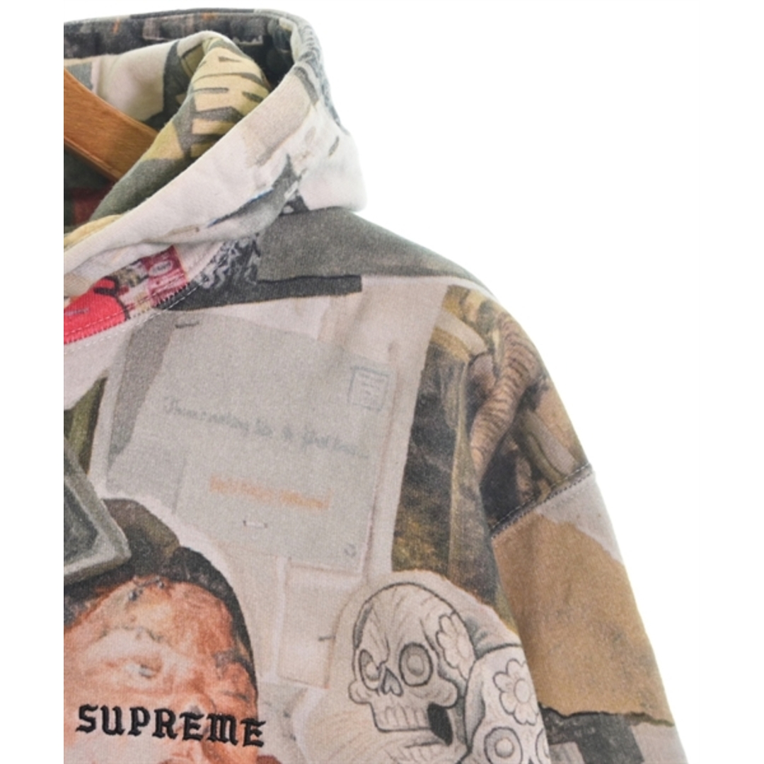 Supreme シュプリーム パーカー M グレーx茶xベージュ等(総柄)