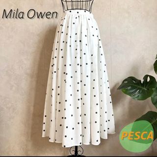 ミラオーウェン(Mila Owen)の【美品】ミラオーウェン　ドットロングスカート(ロングスカート)