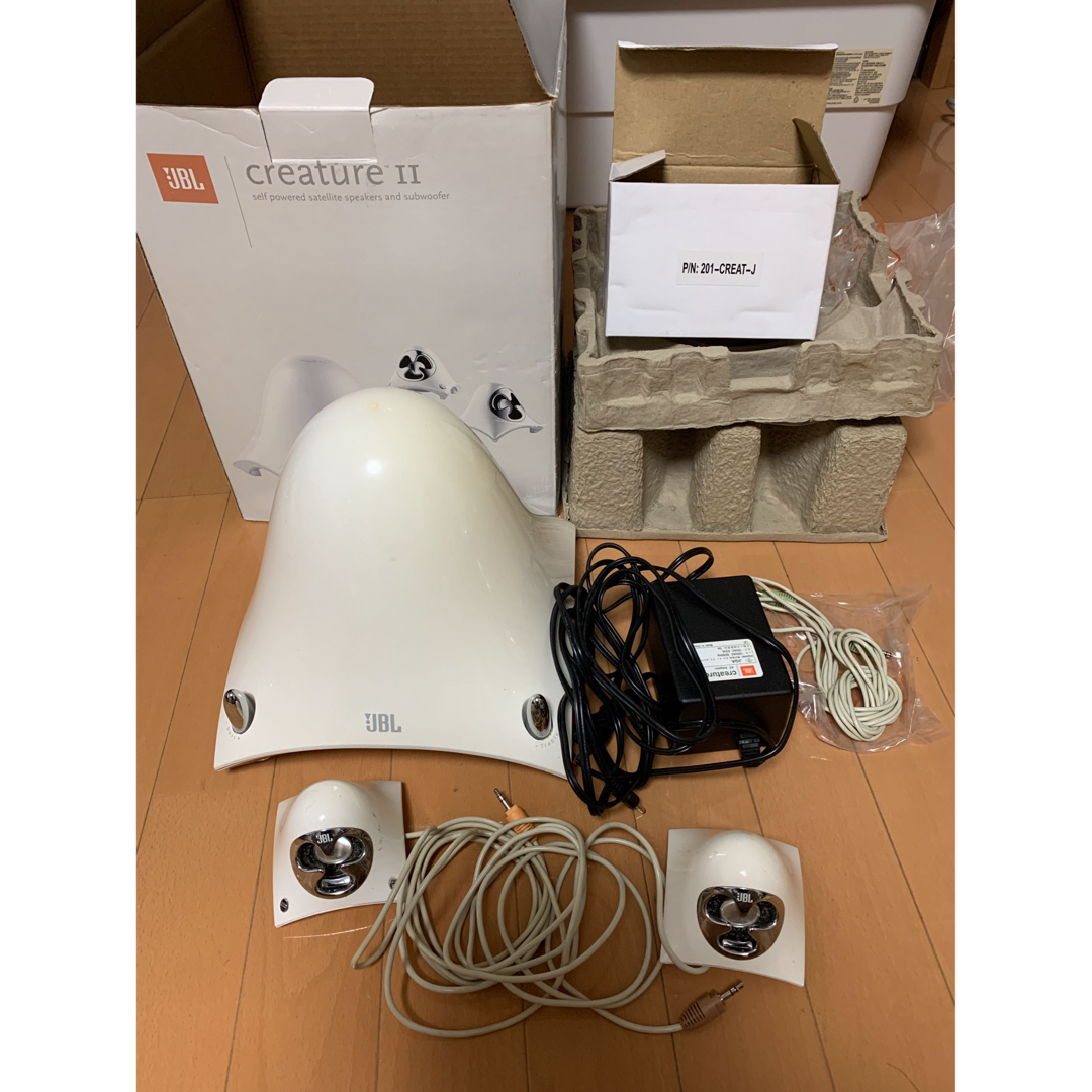 廃盤希少品】JBL creature 2.1ch スピーカー Whiteの通販 by