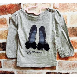 ベビーギャップ(babyGAP)のbaby Gap★リボンシューズデザイン長袖シャツ 90サイズ(Tシャツ/カットソー)