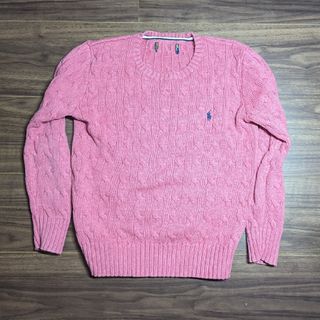 ポロラルフローレン(POLO RALPH LAUREN)の11/30まで出品 キッズ ポロラルフローレン  コットンセーター ピンク(ニット)