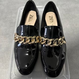 ZARA - zara vibram レザーミュールの通販 by shop｜ザラならラクマ