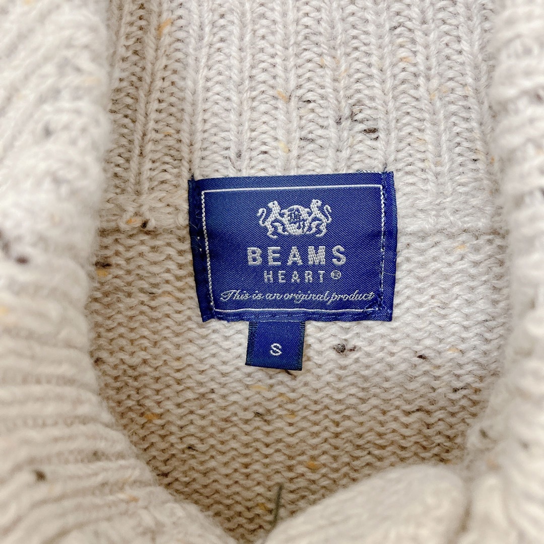 BEAMS(ビームス)の[BEAMS HEART]ビームス　長袖　ニット　カーディガン　ベージュ　S メンズのトップス(カーディガン)の商品写真