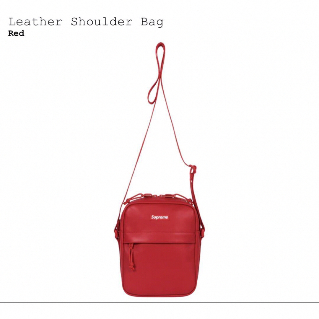Supreme Leather Shoulder Bag Red  赤　レザー