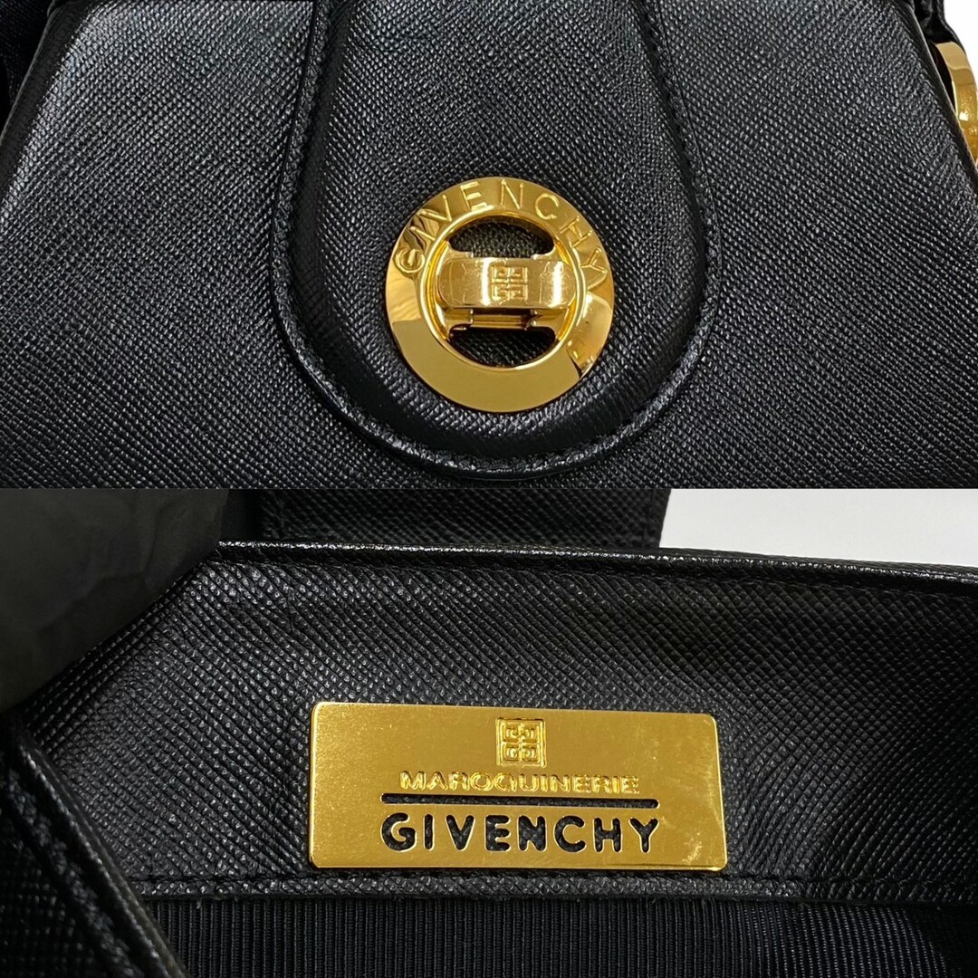 美品 GIVENCHY ジバンシー ハンドバッグ ドラム ラム レザー 金具