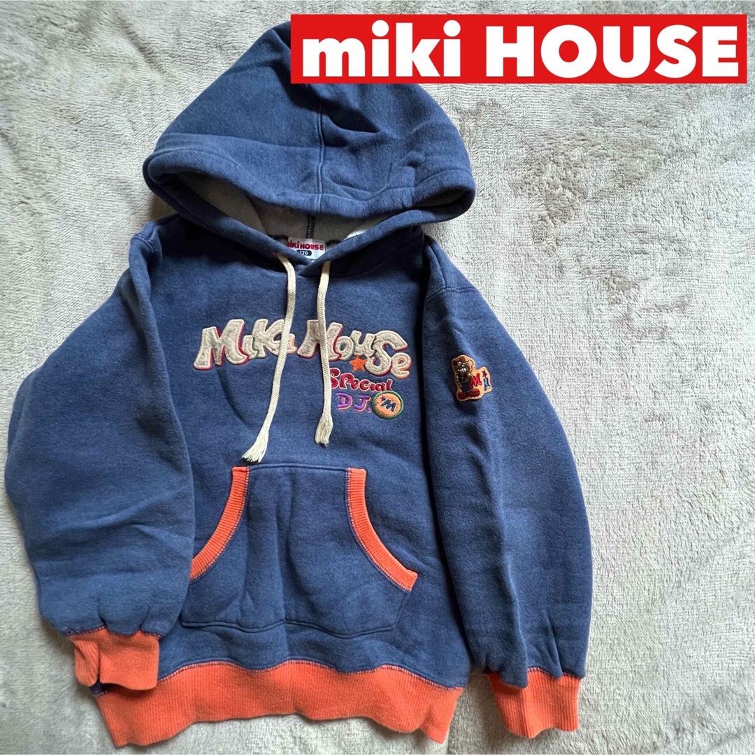 mikihouse - ミキハウス フロントロゴパーカー サイズ120 袖ロゴ