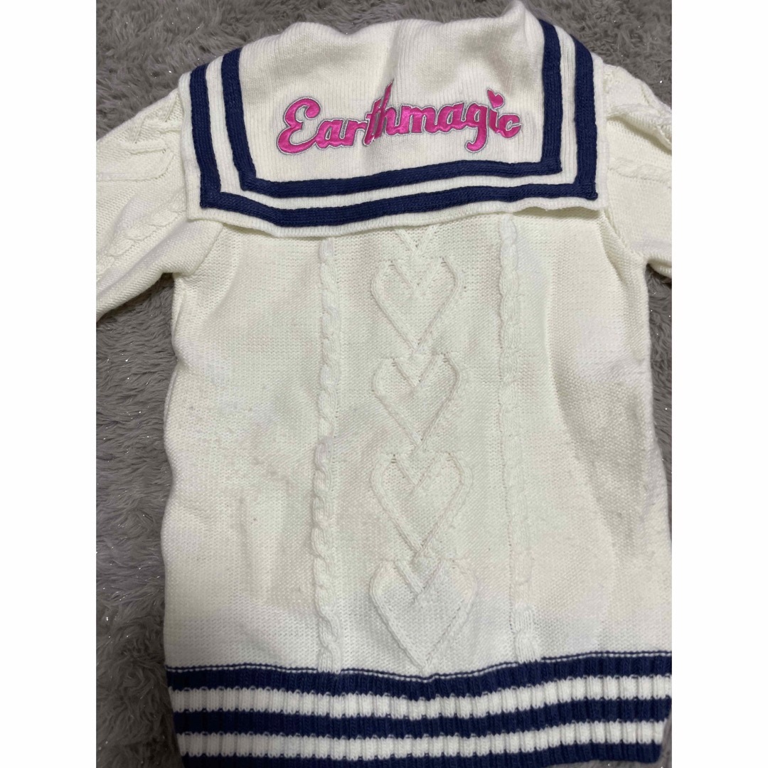 EARTHMAGIC(アースマジック)のアースマジック　ニットセットアップ　130 キッズ/ベビー/マタニティのキッズ服女の子用(90cm~)(ニット)の商品写真