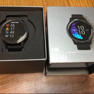 ガーミン(GARMIN)のGARMIN VENU ブラック×グレー(腕時計(デジタル))