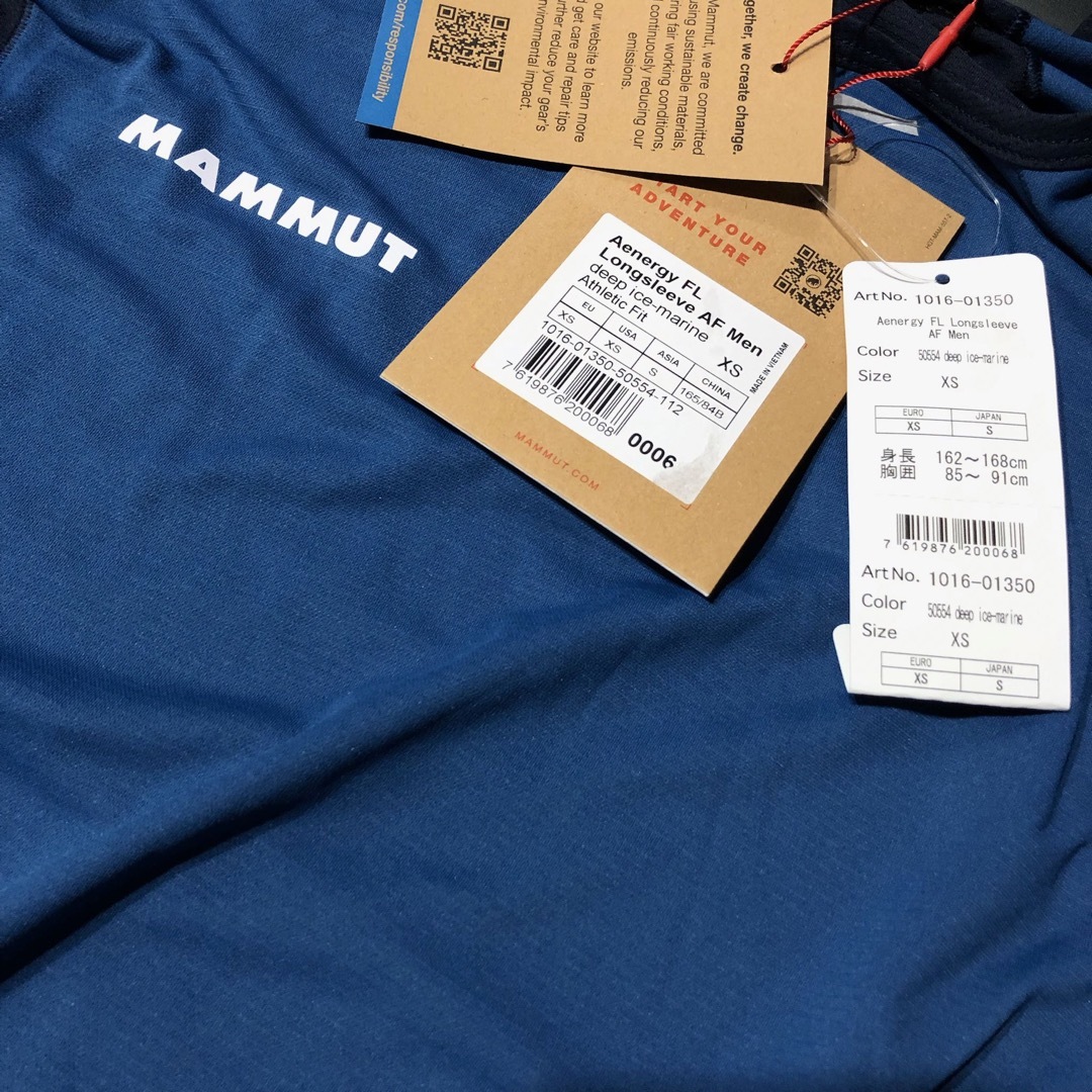 Mammut(マムート)のMAMMUT マムート 長袖シャツ エナジーエフエルロングスリーブAF青メンズL メンズのトップス(Tシャツ/カットソー(七分/長袖))の商品写真