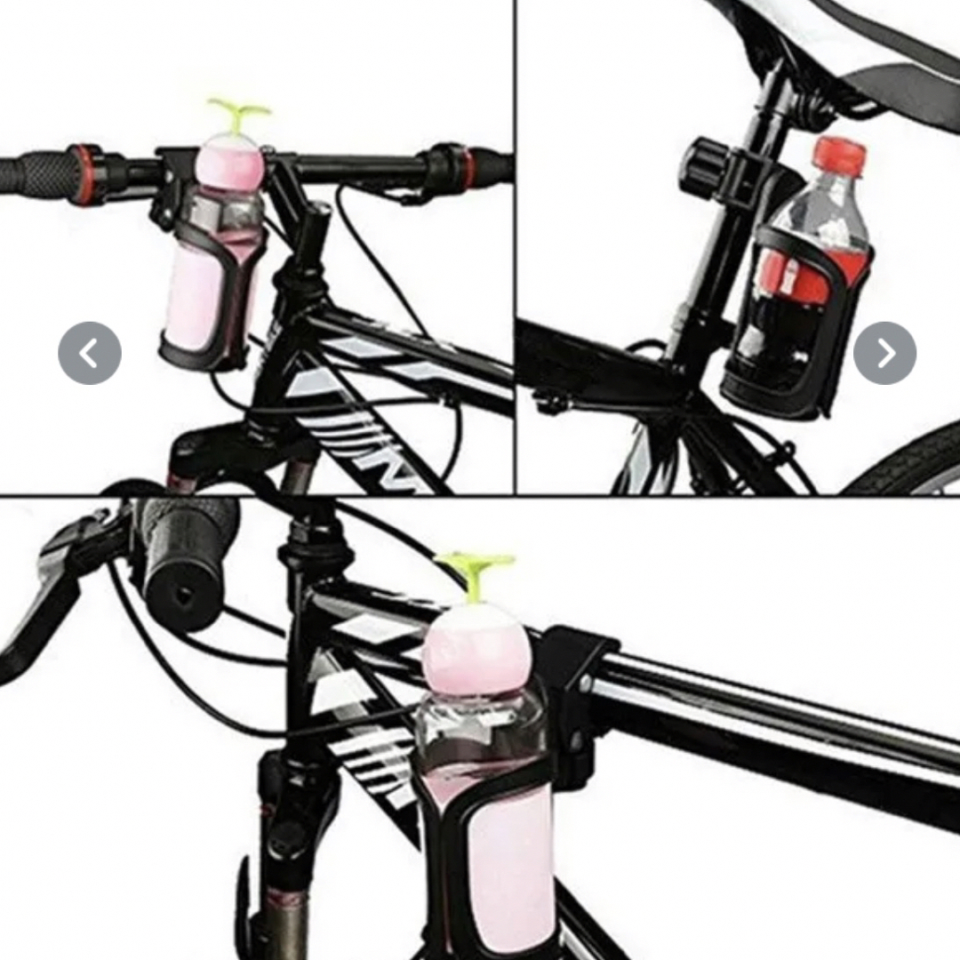 ペットボトルホルダー 自転車 ベビーカー 水分補給 熱さ対策 水筒 お出かけ キッズ/ベビー/マタニティの外出/移動用品(ベビーカー用アクセサリー)の商品写真
