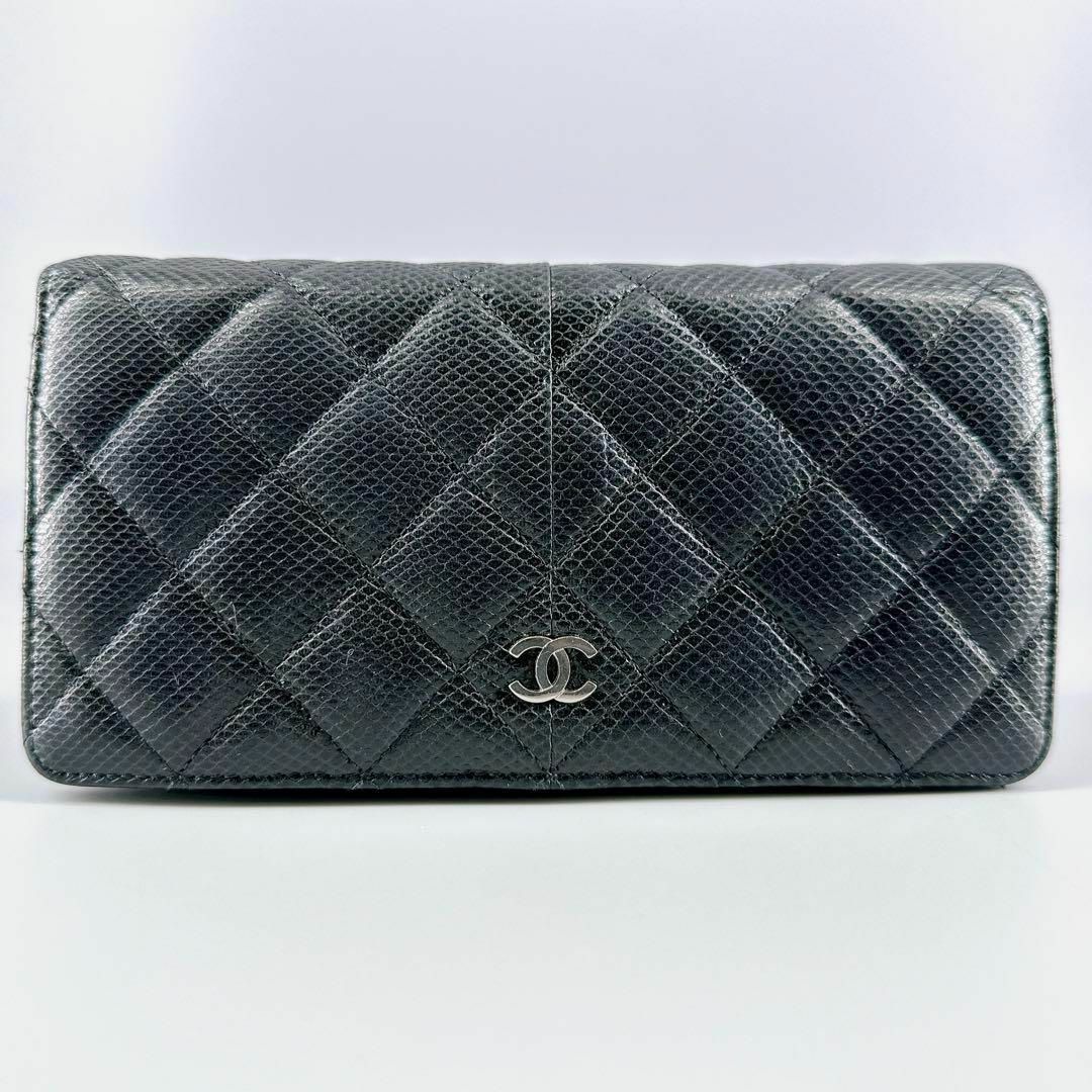 CHANEL(シャネル)の極美品 CHANEL キャビアスキン 折り財布 ココマーク SV金具 ブラック レディースのファッション小物(財布)の商品写真