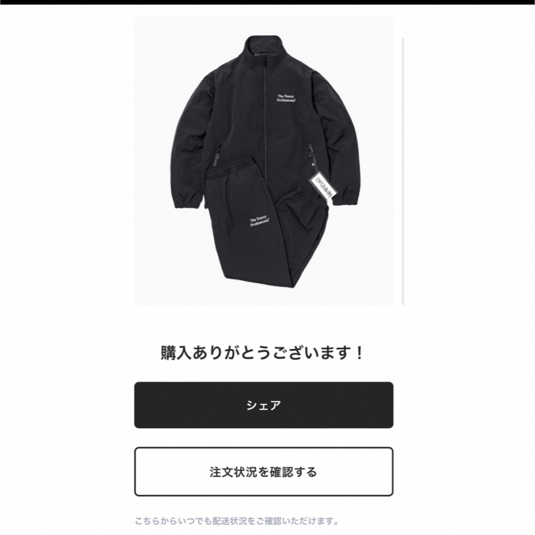 新品未開封 ennoy Mサイズ セットアップ NYLON TRACK SUIT