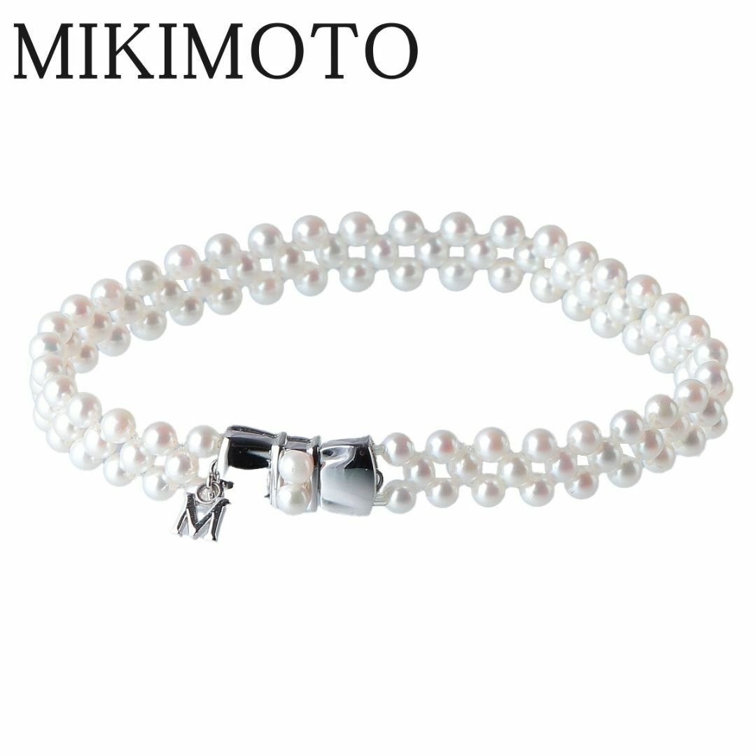 ミキモト ベビーパール ブレスレット 3連 レース編み アコヤパール 美品 3.0mm～3.5mm K18WG/SV 18cm 箱  MIKIMOTO【14559】 | フリマアプリ ラクマ