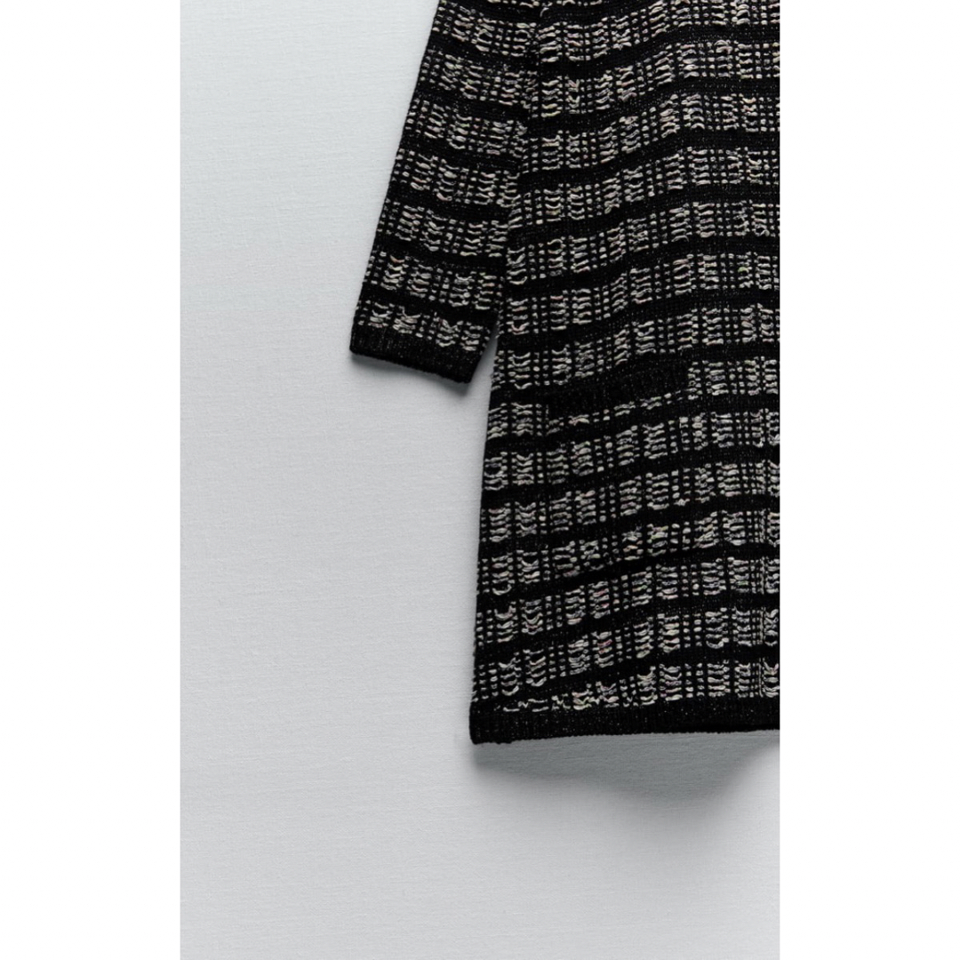 ZARA - 匿名配送 新品 レア ZARA ツイード ニット ウール ロングニット