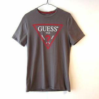 ゲス(GUESS)の美品　GUESS／ゲス　ロゴ柄　半袖Tシャツ　グレー(Tシャツ/カットソー(半袖/袖なし))