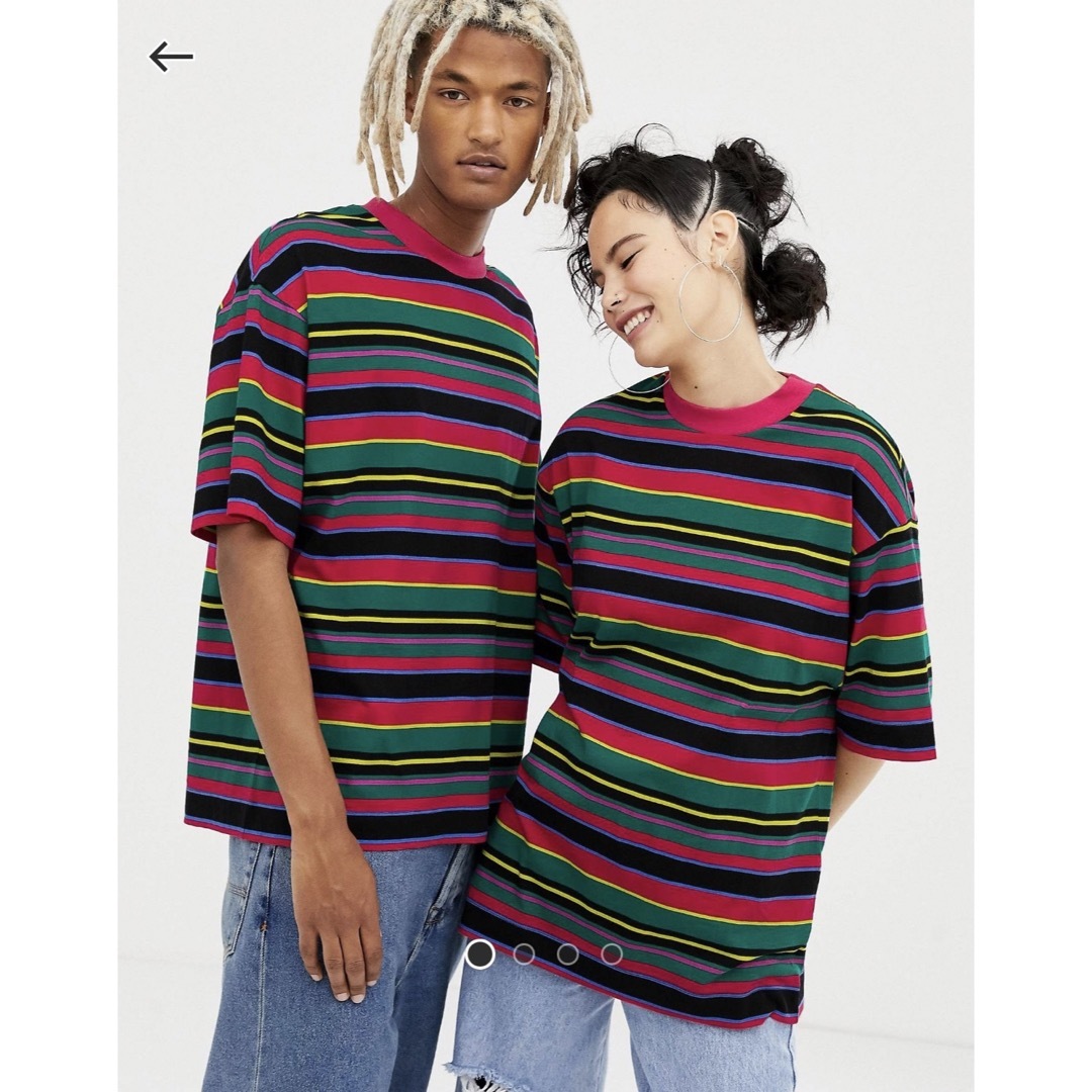 asos(エイソス)のcollusion ユニセックス　ストライプT メンズのトップス(Tシャツ/カットソー(半袖/袖なし))の商品写真