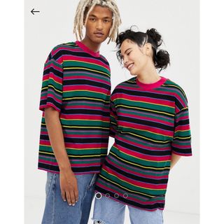 エイソス(asos)のcollusion ユニセックス　ストライプT(Tシャツ/カットソー(半袖/袖なし))