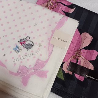 ジルスチュアート(JILLSTUART)の値下げ📌ジルスチュアート&レノマ☆大判ハンカチ２枚セット🐱(ハンカチ)