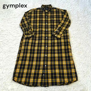 GYMPHLEX - 美品 ジムフレックス バンドカラーシャツワンピース 14 ...