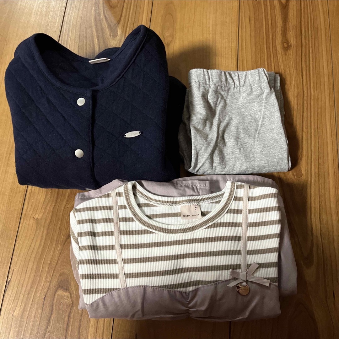 プティマイン 3点セット! 120センチ | フリマアプリ ラクマ プティマイン ニット 3点セット