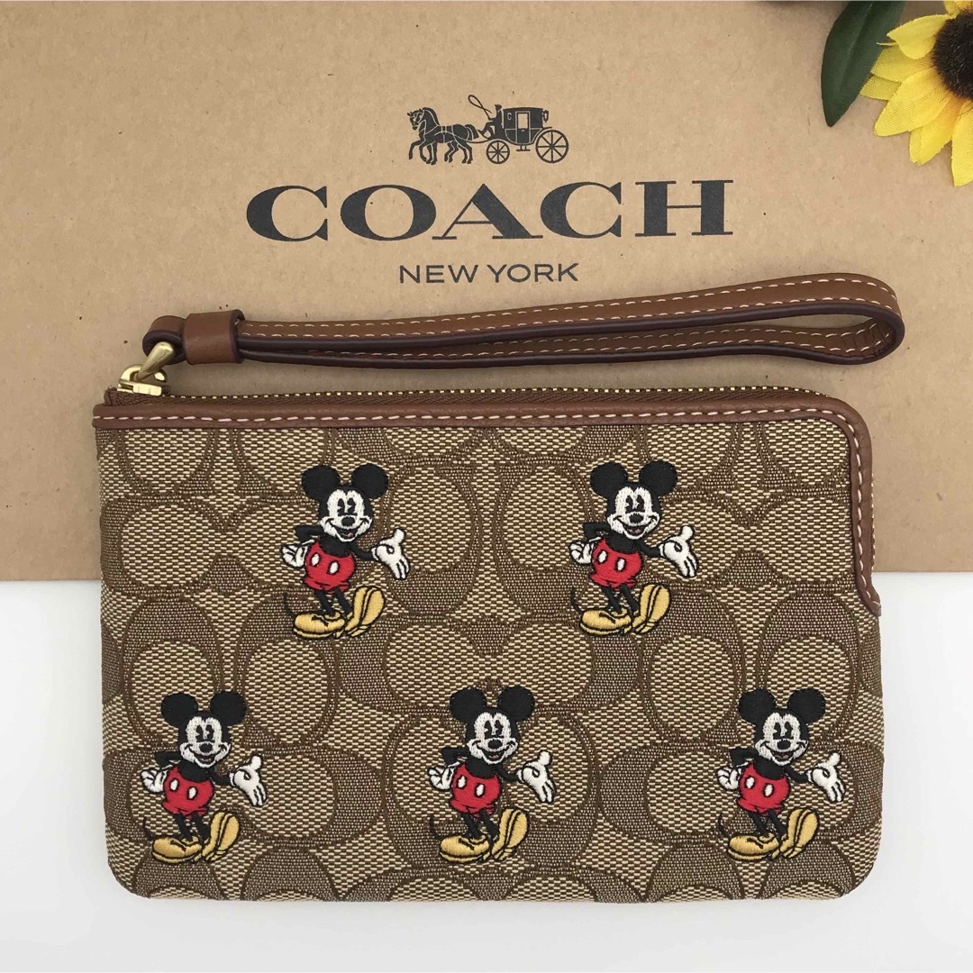 DISNEY X COACH コラボ コーナージップリストレット ミッキー 新品 ...