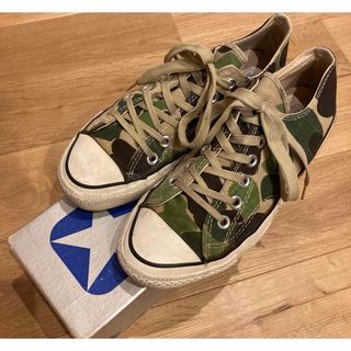 オールスター(ALL STAR（CONVERSE）)の美品‼️コンバース　オールスター　USA製　24cm 迷彩　83 camo 銀箱(スニーカー)