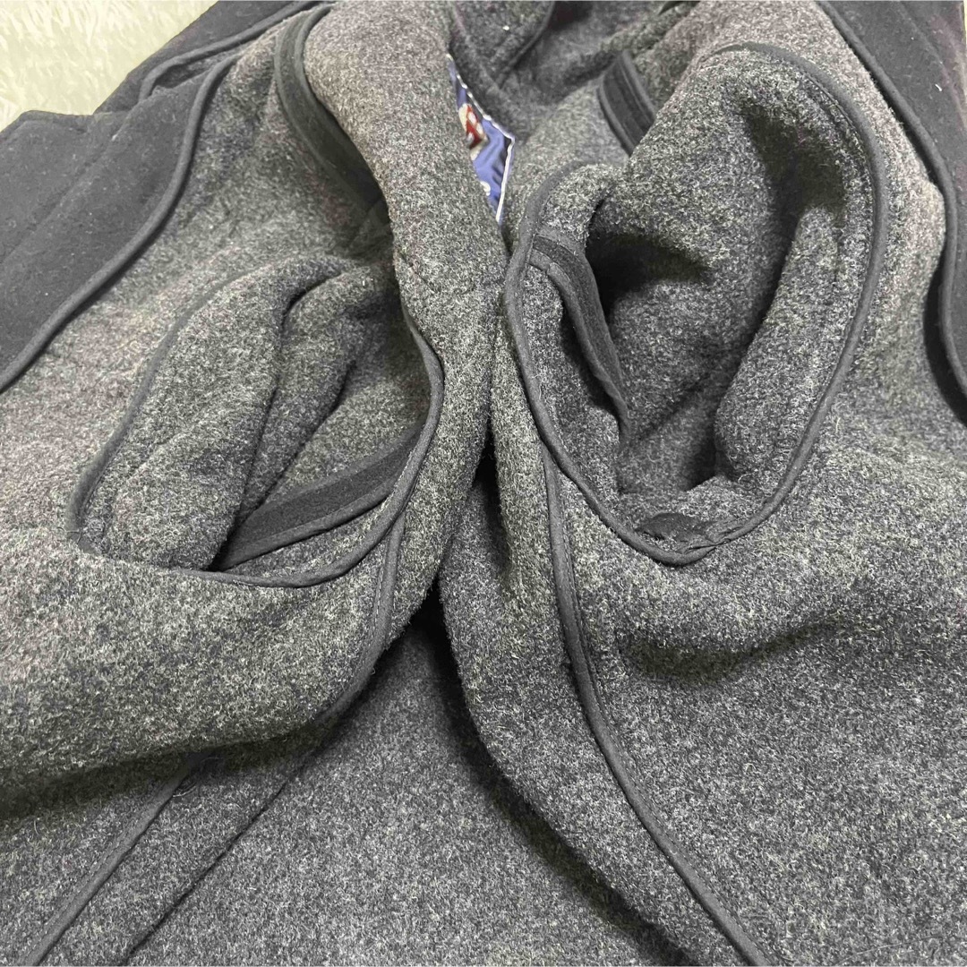 ハーバードユニバーシティ　ダッフルコート　黒　ウール　Mサイズ　ブラック メンズのジャケット/アウター(ダッフルコート)の商品写真