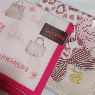 ゲラルディーニ(GHERARDINI)の値下げ📌ゲラルディーニ&ピンキーガールズ☆大判ハンカチ２枚セット👜(ハンカチ)