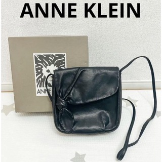 ANNE KLEIN - ANNE KLEIN アンクライン ショルダーバッグ 黒 ブラック 本革 バッグ