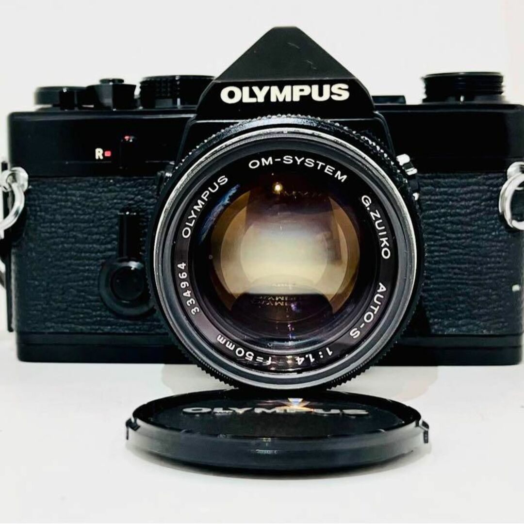 人気 ☆整備済☆OLYMPUS OM-1 BLACK モルト交換済み フィルムカメラ