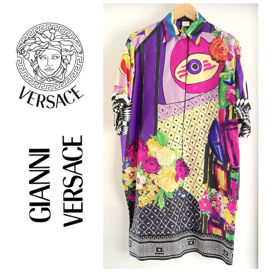Gianni Versace - ジャンニヴェルサーチ シルクワンピース【美品