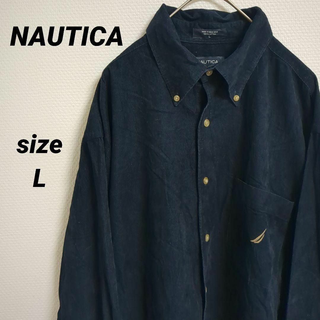 NAUTICA(ノーティカ)のNAUTICA　ノーティカ　ボタンダウンシャツ　紺　BD メンズのトップス(シャツ)の商品写真