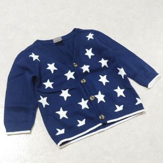 エイチアンドエム(H&M)の【値下げ】コットン100％★ベビー星柄カーディガン(カーディガン/ボレロ)