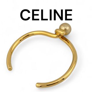 セリーヌ(celine)のセリーヌ ノット フェイクパール ブレスレット ゴールド オフホワイト(ブレスレット/バングル)