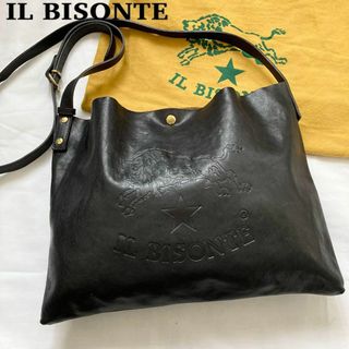 激レア 美品 IL BISONTE  オールレザー メッセンジャーバッグ 黒