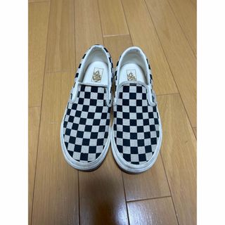 ヴァンズ(VANS)のVANS ユニセックス スリッポン 23cm ブラック×ナチュラル(スリッポン)