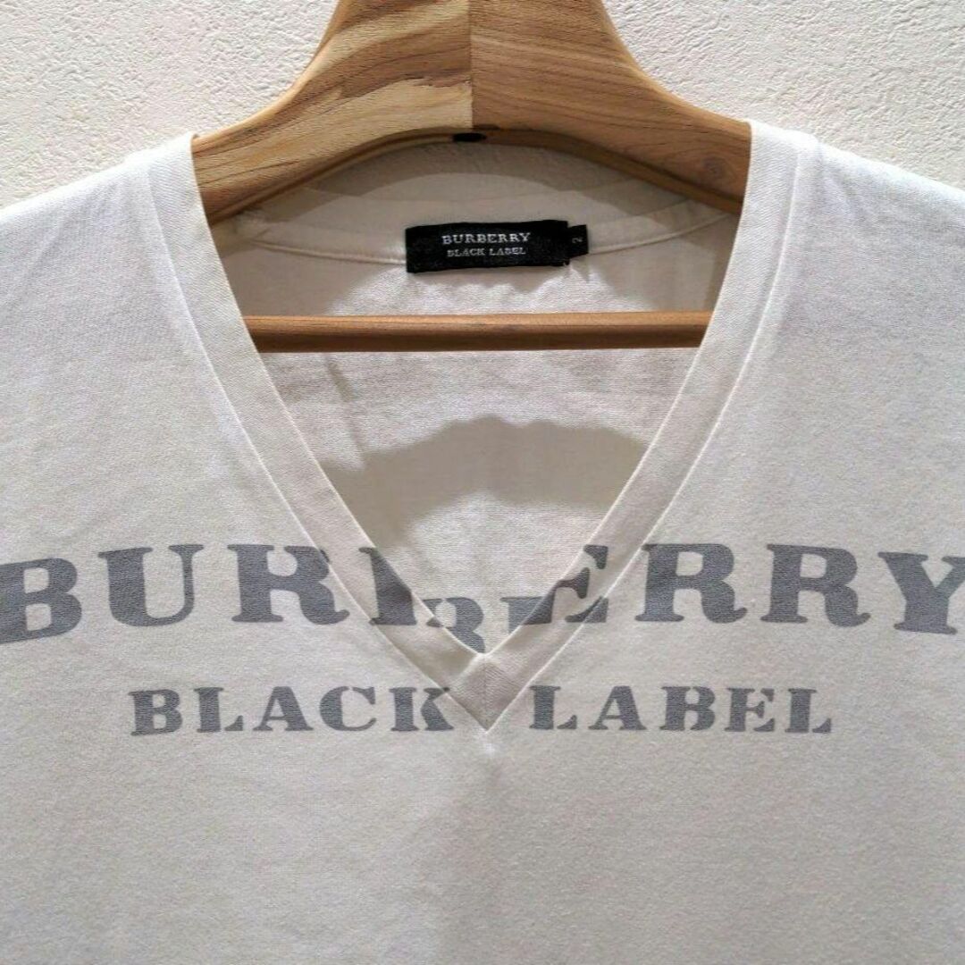 BURBERRY BLACK LABEL(バーバリーブラックレーベル)のBURBERRY BLACKLABEL ロゴプリント Ｔシャツ 白 2 トップス メンズのトップス(Tシャツ/カットソー(半袖/袖なし))の商品写真