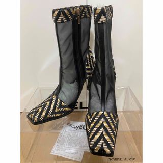 イエロー(yellaw)のYELLO DOUBLE 6 MESH SHORT BOOTS(ブーツ)