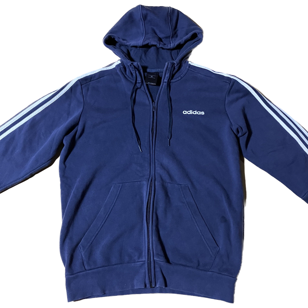 adidas(アディダス)の【2XL】adidas アディダス　スリーライン　フルジップ　スウェット メンズのトップス(スウェット)の商品写真