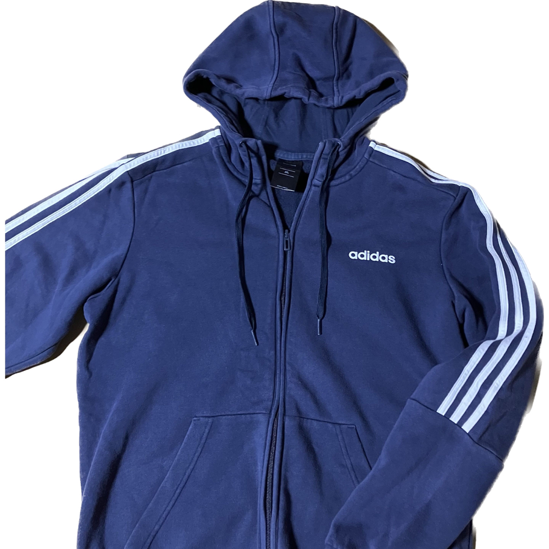 adidas(アディダス)の【2XL】adidas アディダス　スリーライン　フルジップ　スウェット メンズのトップス(スウェット)の商品写真