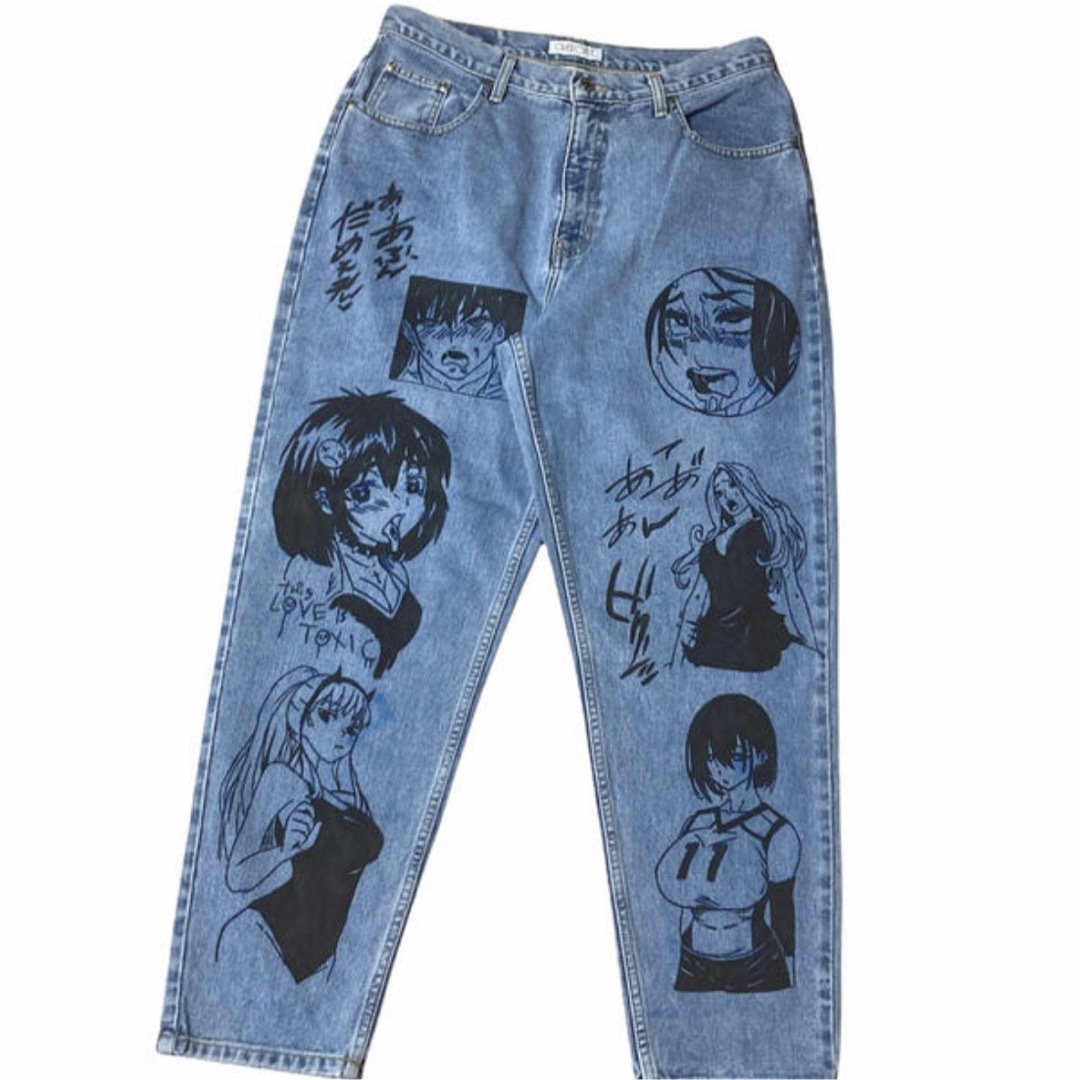 Supreme - 【一点物】アニメペイントデニム w82股上32股下67 Supreme - 【一点物】アニメペイントデニム w82股上32股下67
