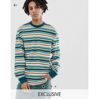 エイソス(asos)のcollusion ストライプロンT(Tシャツ/カットソー(七分/長袖))