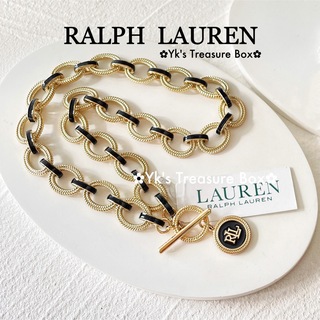 ラルフローレン(Ralph Lauren)のR328/RALPH LAUREN/ブラックエナメルチェーンゴールドネックレス(ネックレス)