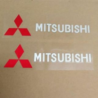 ミツビシ(三菱)のMITSUBISHI ミツビシ　ステッカー　デカール　２枚セット(車外アクセサリ)