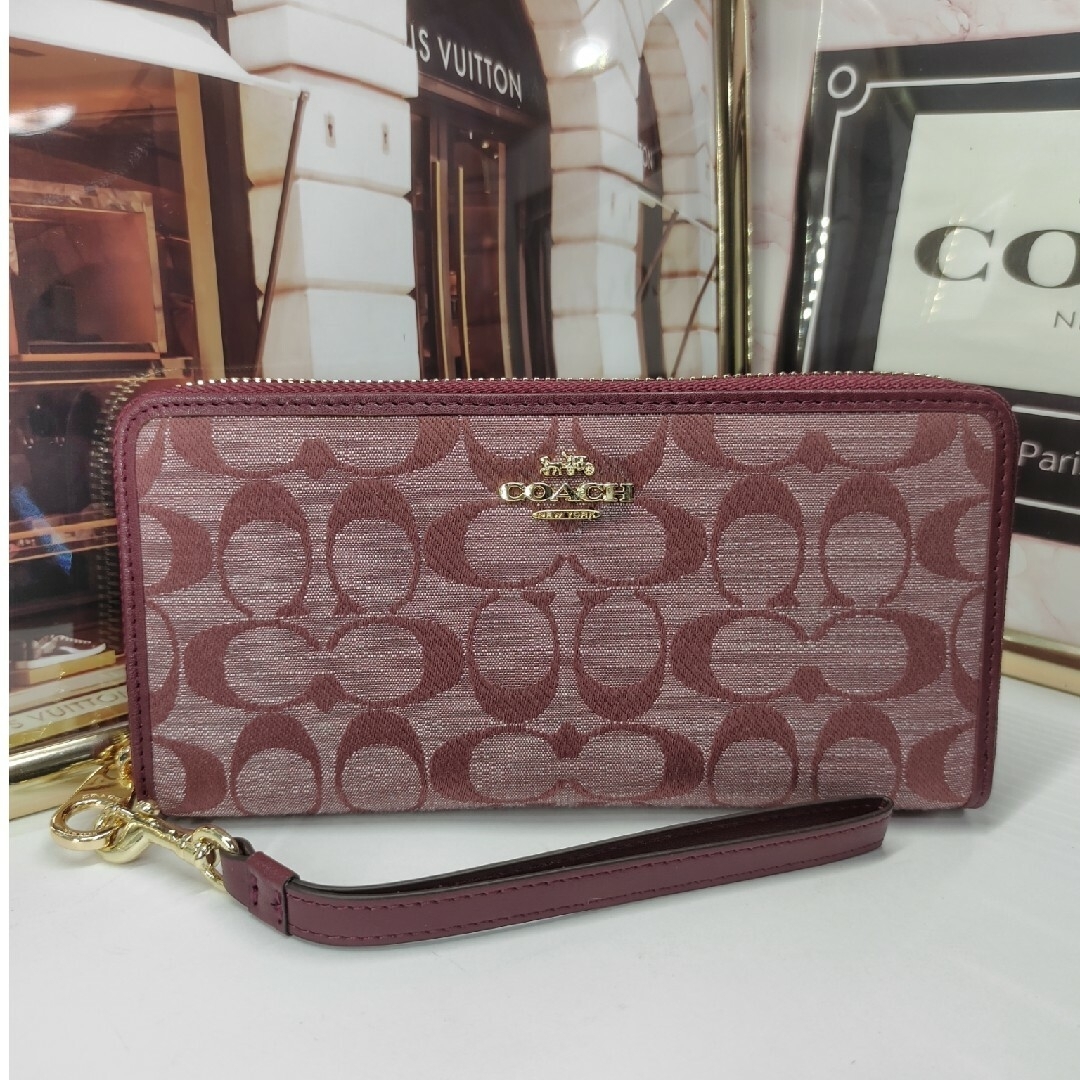 新品 COACH 長財布 ワインレッド！！ファッション小物 - 財布