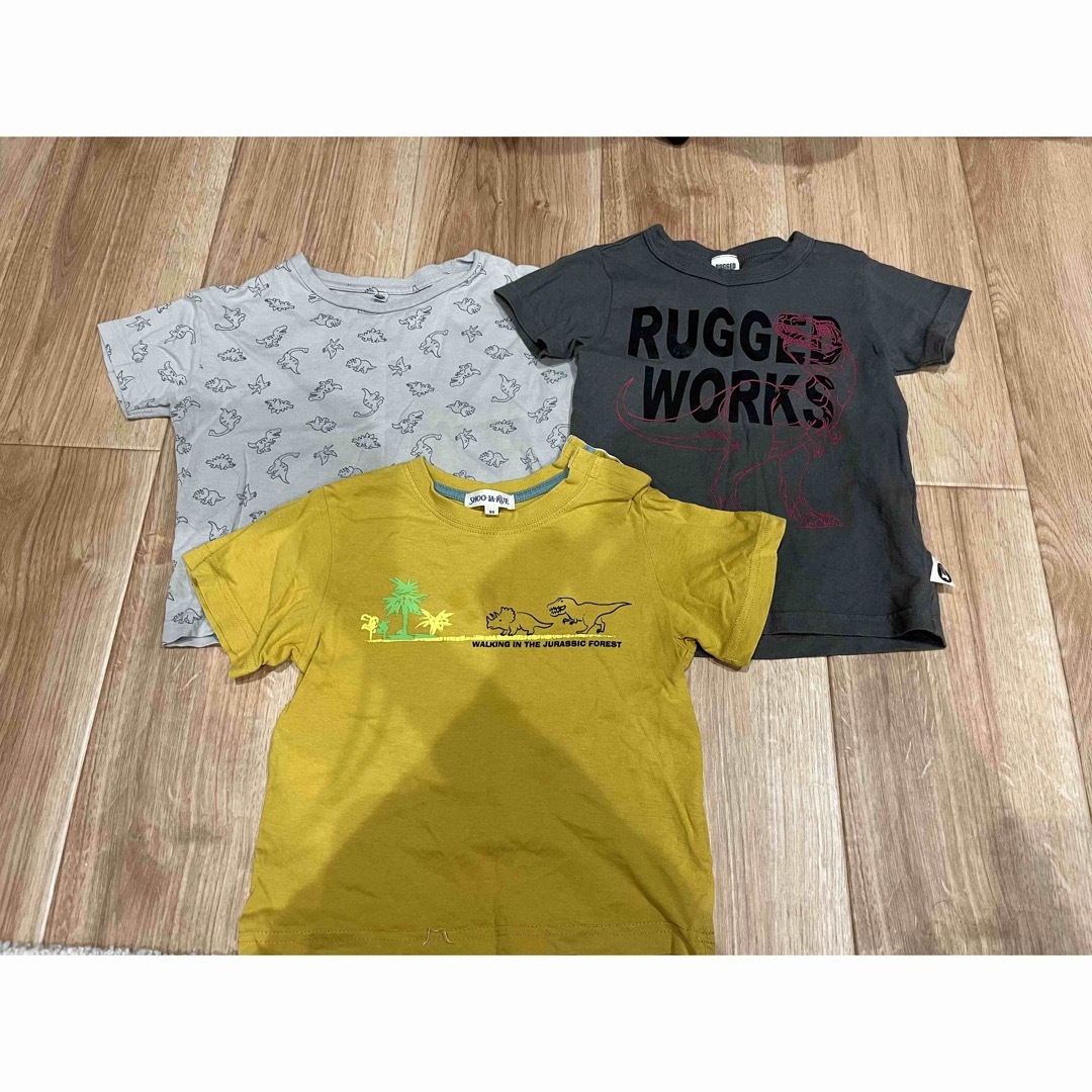RUGGEDWORKS(ラゲッドワークス)の恐竜Tシャツ3枚セット キッズ/ベビー/マタニティのキッズ服男の子用(90cm~)(Tシャツ/カットソー)の商品写真