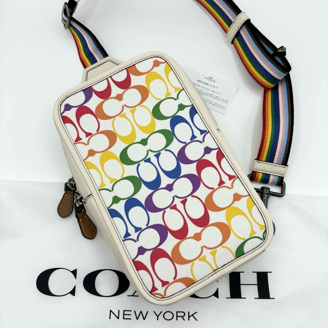 【COACH☆新品】 サリバン パック・レインボー シグネチャー キャンバス