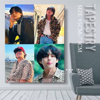 ボウダンショウネンダン(防弾少年団(BTS))のBTS テテ テヒョン V タペストリー アミ会 センイル パーティー(アイドルグッズ)