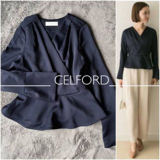 セルフォード(CELFORD)の美品★CELFORD セルフォード ペプラム ブラウス　上品 オフィス (シャツ/ブラウス(長袖/七分))